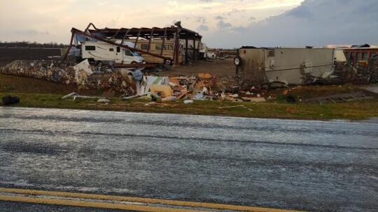 Storm damage is seen in the Taylor area March 21. Courtesy photo