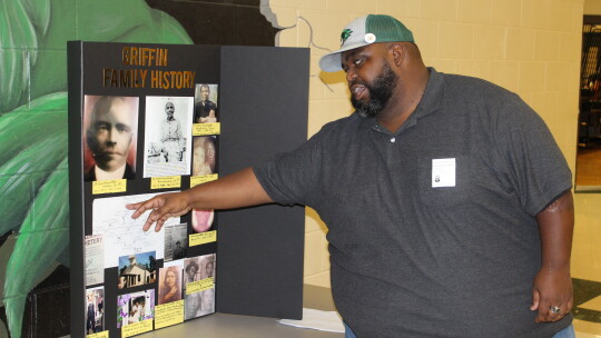 Quincy Griffin speaks at THS about the importance of knowing your family history. Photos by Tim Crow