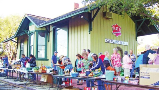 Ten years ago, Coupland community held a very successful garage sale at the historic Depot to raise money to incorporate. Photos by Susan Garry