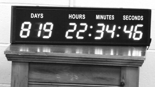 Taylor ISD has a countdown timer tracking when Samsung will be up and running in Taylor. This time was as of Monday, April 18.