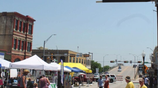 Second Street is filled with vendors during the Blackland Prairie Days festival in Taylor May 7. Photo by Fernando Castro