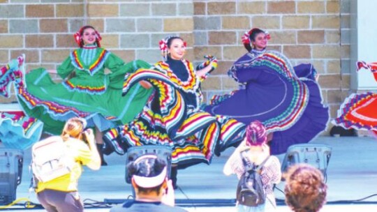 Ballet Folklorico dancers take the stages and entertain at Blackland Prairie Days. Photo by Mikeska Brands