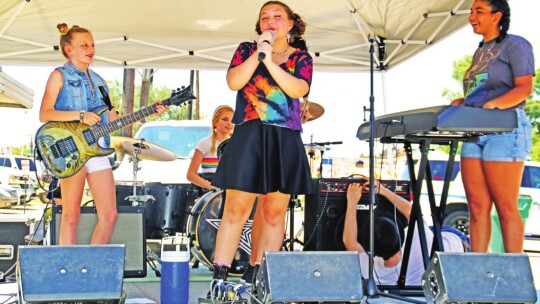 The Crystal Skulls was one of the young bands that performed on the Kids PRIDE stage at Saturday’s PRIDE Arts and Music Festival in downtown Taylor. Photo by Jason Hennington