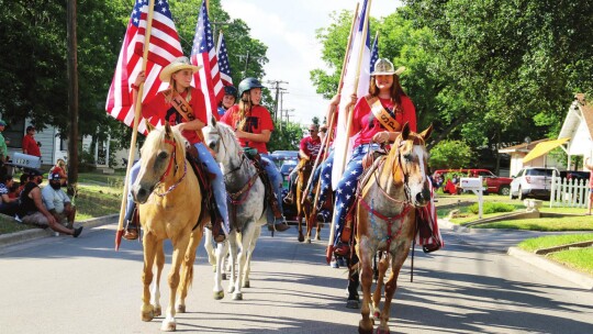 Members of the HT Horsemanship team participated in the annual Fourth of July parade in Taylor. Photo by Jason Hennington