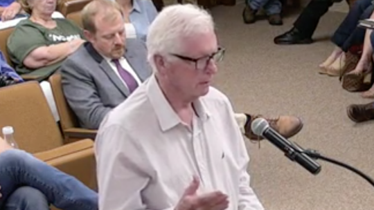 Mark Thomas, Taylor EDC president and CEO, speaks during the City Council meeting in Taylor July 14. Captured via screenshot / City of Taylor