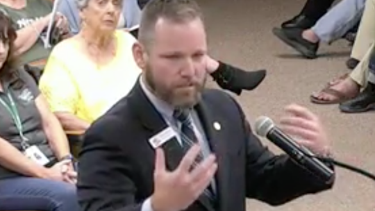 City Manager Brian LaBorde discusses new agreements and amendments between the city and Samsung Austin Semiconductor during the City Council meeting in Taylor July 14. Captured via screenshot / City of Taylor