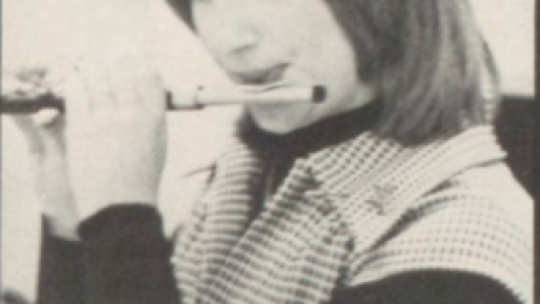 Anita Allen Volek plays piccolo in the Taylor High School Band in the 1970s. Now, this Taylor Duck will lead the TEE Foundation as the executive director. Courtesy photo / Taylor High School 1978 yearbook photo