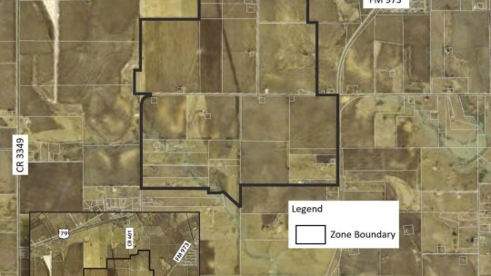 Samsung Austin Semiconductor has requested more parcels of land be added to city reinvestment zones for its property. The larger map shows what Samsung’s properties look like after the July 14 meeting, while the smaller map shows the previous outline. Courtesy graphic / City of Taylor