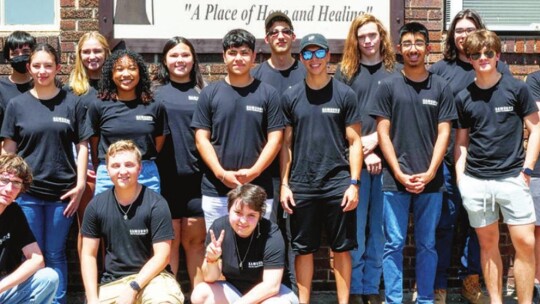 Interns for Samsung Austin Semiconductor gather together at Shepherd’s Heart Food Pantry and Community Ministries in Taylor July 21 during a volunteer opportunity organized by one of the interns. Courtesy photo