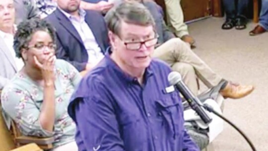 Public Works Director Jim Gray addresses the Taylor City Council during their meeting at City Hall in Taylor July 28. Captured via screenshot / City of Taylor