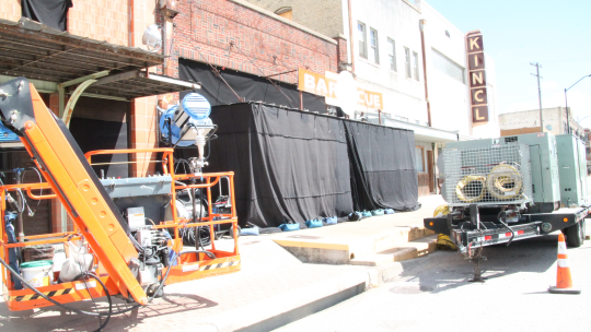 Louie Mueller Barbecue was one of the locations in Taylor used for filming the television series 'Walker' last week.