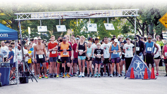 Runners line up for the start of the Good Life Taylor 5K Oct. 8 at Bull Branch Park.