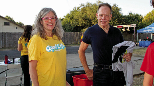 Good Life Taylor 5K organizer and founder Julie Rydell with Taylor Police Chief Henry Fluck.