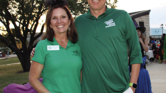 TaylorEDC’sReginaJoCarlson poses with Mayor Brandt Rydell Oct. 31 in Heritage Square.