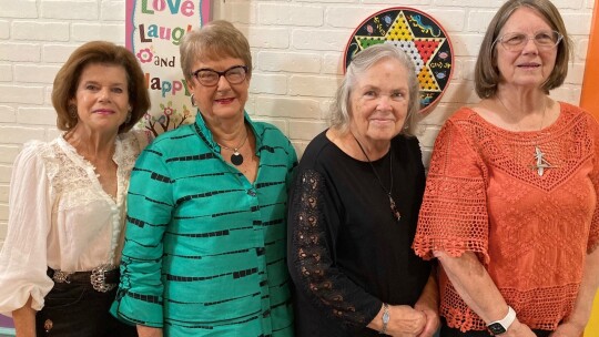 Hostesses for the Junior Women’s Study Club are (from left) Cissie Pierce, Janell Rolack, Pat Werner, Betty Hile and Edith Remmel (not pictured). Courtesy photos