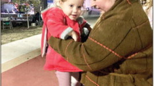 Amanda Sands plays with her daughter Willa Sands, 2, Nov. 17 at Heritage Square Park.