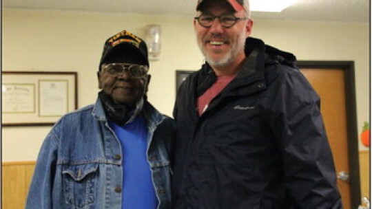 Deacon Nelson Alexander poses with Mayor Brandt Rydell. Rydell said Alexander reminds him every year about the volunteer event. Photos by Nicole Lessin