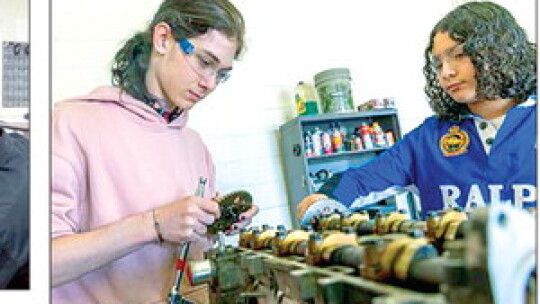 Automotive Technology instructors Matthew Johnson, Tony Martinez, and Jeff Milam combine over 40 years of industry experience and 35 years of teaching experience.