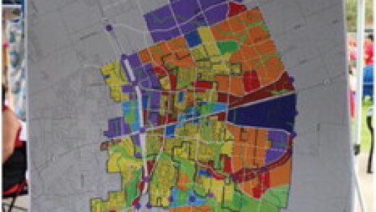 The Proposed Land Use chart was part of the presentation at the Hutto Downtown Christmas Fair Dec. 10.