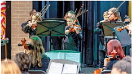 Classical music and holiday songs were part of the program played by orchestra classes at the Farley Middle School winter concert.