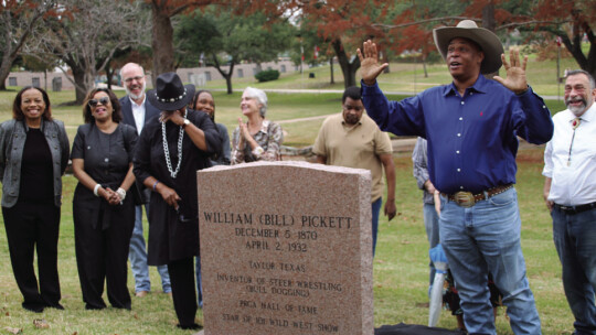 On Saturday, Dec. 11, a small group of family members of Bill Pickett and other dignitaries gathered to dedicate a cenotaph, which is a monument or tomb erected in a cemetery in honor of a person whose remains are buried elsewhere, to honor the legendary African-American cowboy, rodeo, bul...