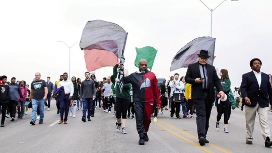 Mayor Brandt Rydell discusses Taylor’s bright future at the MLK celebration Jan. 16.