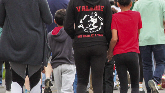 Hundreds of marchers make their way along East Martin Luther King Jr. Boulevard Jan 16. Photo by Nicole Lessin