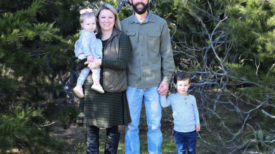 The new pastor of Type Church Pastor Ryan Evans with his wife Kelly and their children Jase and Ellie. Photo courtesy of Type Church