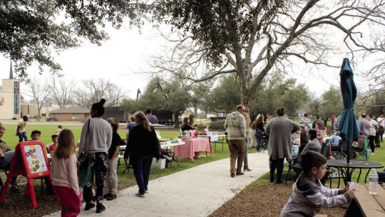 About a hundred people showed up at the event at Old Taylor High.