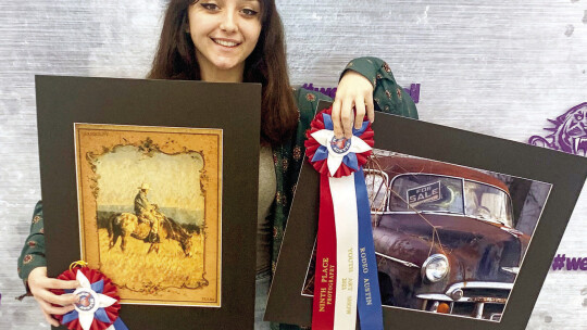 Alyssa Johnson brought home awards for third and ninth place from the Rodeo Austin Art Show.