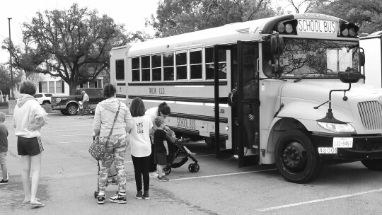 Kids show their families what their daily commute to school entails. Photos by Nicole Lessin