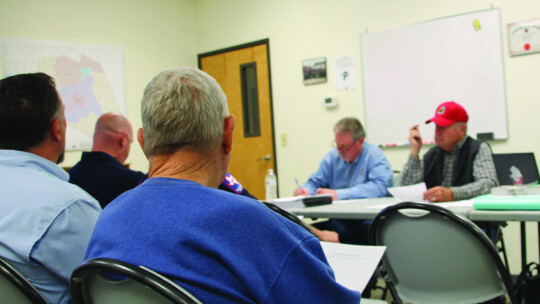 Bob Avant, president of the Board of Emergency Services Commissioners of Williamson County Emergency Services District No. 10 speaks during a March 14 meeting. Photos by Nicole Lessin