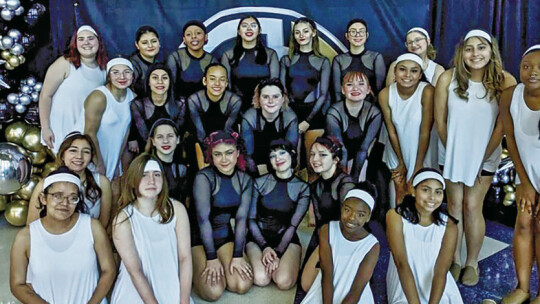 The Taylor High school Winter Guard taking one more team photo together before leaving the National Championships. Courtesy Photo