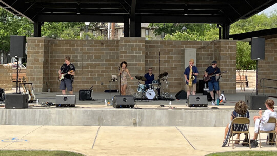 Blue Vibe, a soul funk band, played at Blackland Prairie Day, Saturday, May 6 at Heritage Square, 400 N. Main St.