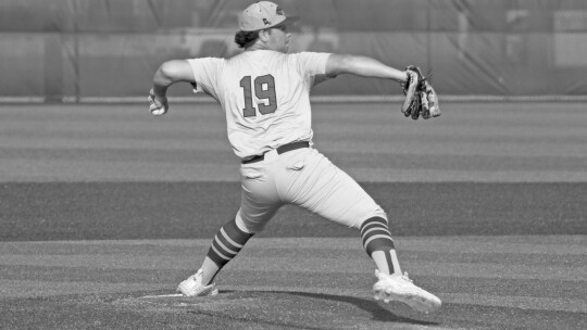 Taylor junior pitcher Chris Perez hurls a pitch vs. Salado during the regional quarterfinals.