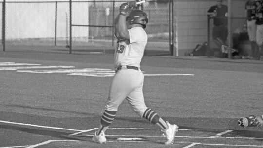 Taylor junior third baseman Aiden Aguero swings at a pitch during Game 1 of the regional quarterfinals against Salado.