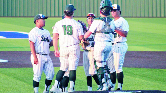 regional semifinals vs. Spring Hill High School. From left to right: junior Aiden Aguero, junior Chris Perez, sophomore Mario Aguero, sophomore Nick Treuter, and junior Braylan Alderete.