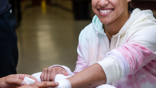 All smiles before the fight, Destiny “Too Sweet” Jones took care of business in the ring on April 1 in Houston. Photos courtesy of iRULL FOTOS/FORCERTAIN PROMOTIONS