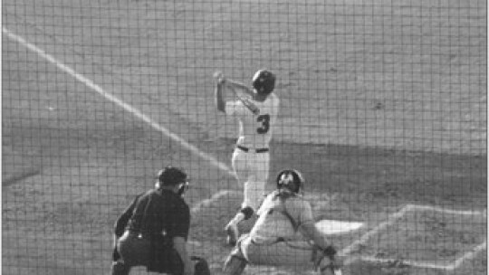 Taylor varsity baseball senior outfielder Jake Jansky makes contact with a pitch during the Ducks’ 3-0 victory against China Spring in Game 1.