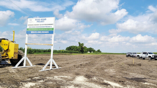 This section of graded land will soon become a four-lane road reaching from the Samsung plant to FM 3349 at the Southeast Loop.