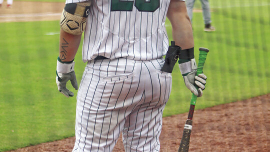 Taylor varsity baseball senior Cohen Tyree waits in the on-deck circle before his at-bat on June 17 during the THSBCA All-Star Game held at Dell Diamond in Round Rock.