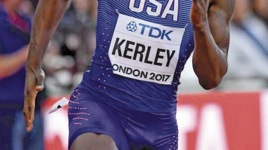 Fred Kerley competes in the 400-meter dash during the 2017 World Athletics Championships held in London, England. File photo