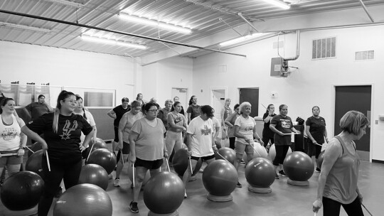 Drum fit classes are held Wednesdays from 6 to 6:45 p.m. at the Memorial Field House, 1412 Davis Street.