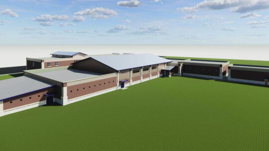 Above is a rendering of what the new high school is projected to look like. The construction is expected to take anywhere from 18 to 23 months. Photo courtesy of Granger ISD