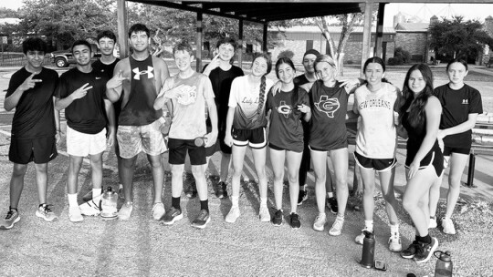 Members of the Granger High School varsity cross country team pose for a photo on July 28 following their first day of practice. Photo courtesy Granger ISD