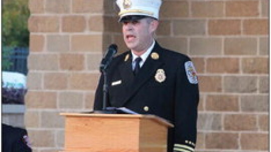 Daniel Baum, Taylor fire chief, speaks about what the Patriots Day Remembrance ceremony will consist of.